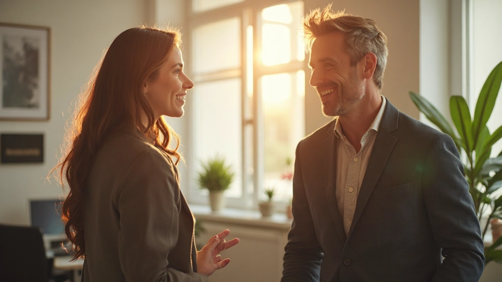 Twee personen in gesprek